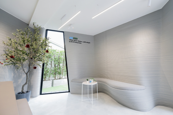 The interior of the buildings in the 3D Modular Project, which utilizes low-carbon cement innovation. The interior of the buildings in the 3D Modular Project, which utilizes low-carbon cement innovation.